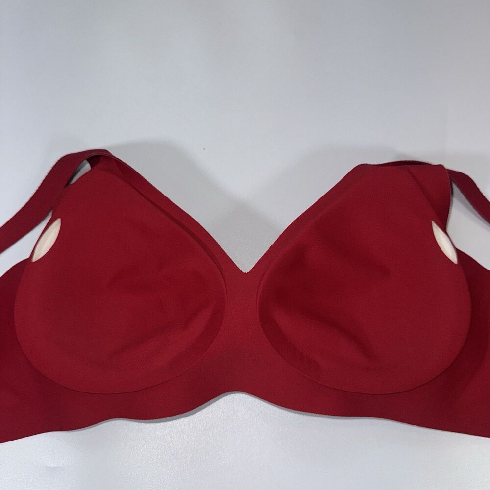 SheCurve Red Wireless Jelly T-Shirt Bra Comfort Seamless Size XL 42 C/D - Picture 4 of 5
